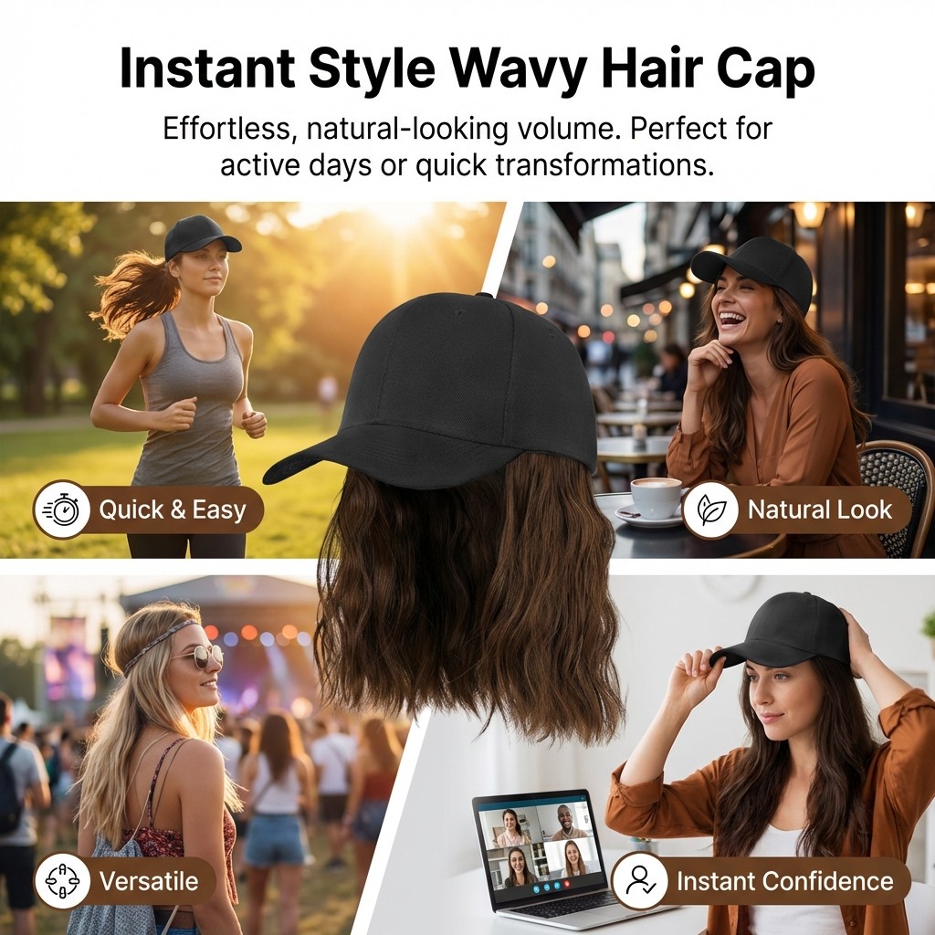 Women’s Short Curly Bob Hair Wig with Capless Construction Natural Volume Look