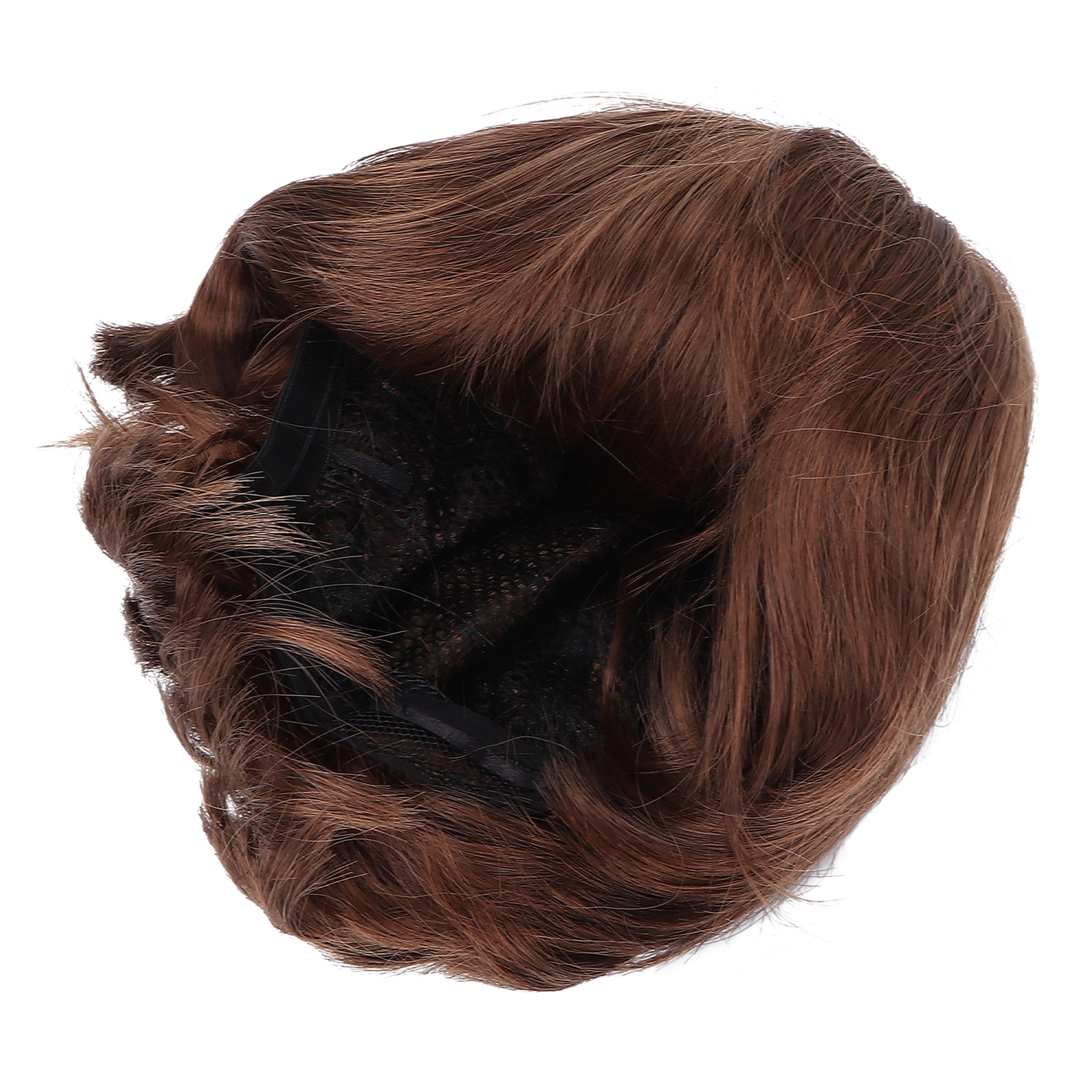 Men Short Light Brown Wig Male Short Straight False Hair Full Wig for Halloween