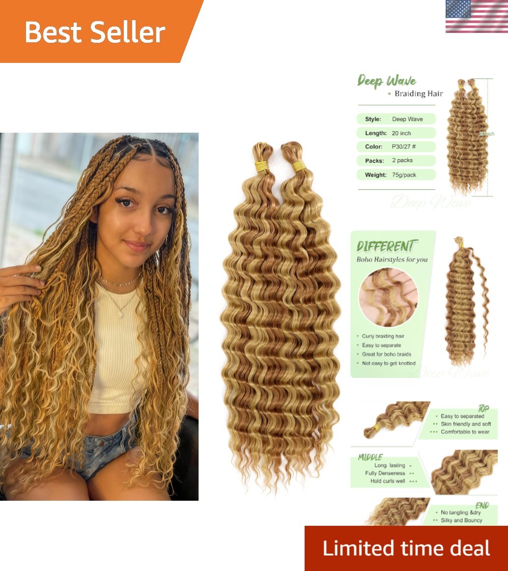 Elegant 20 Inch Ocean Wave Braiding Hair – P30/27 Perfect for Protective Styles