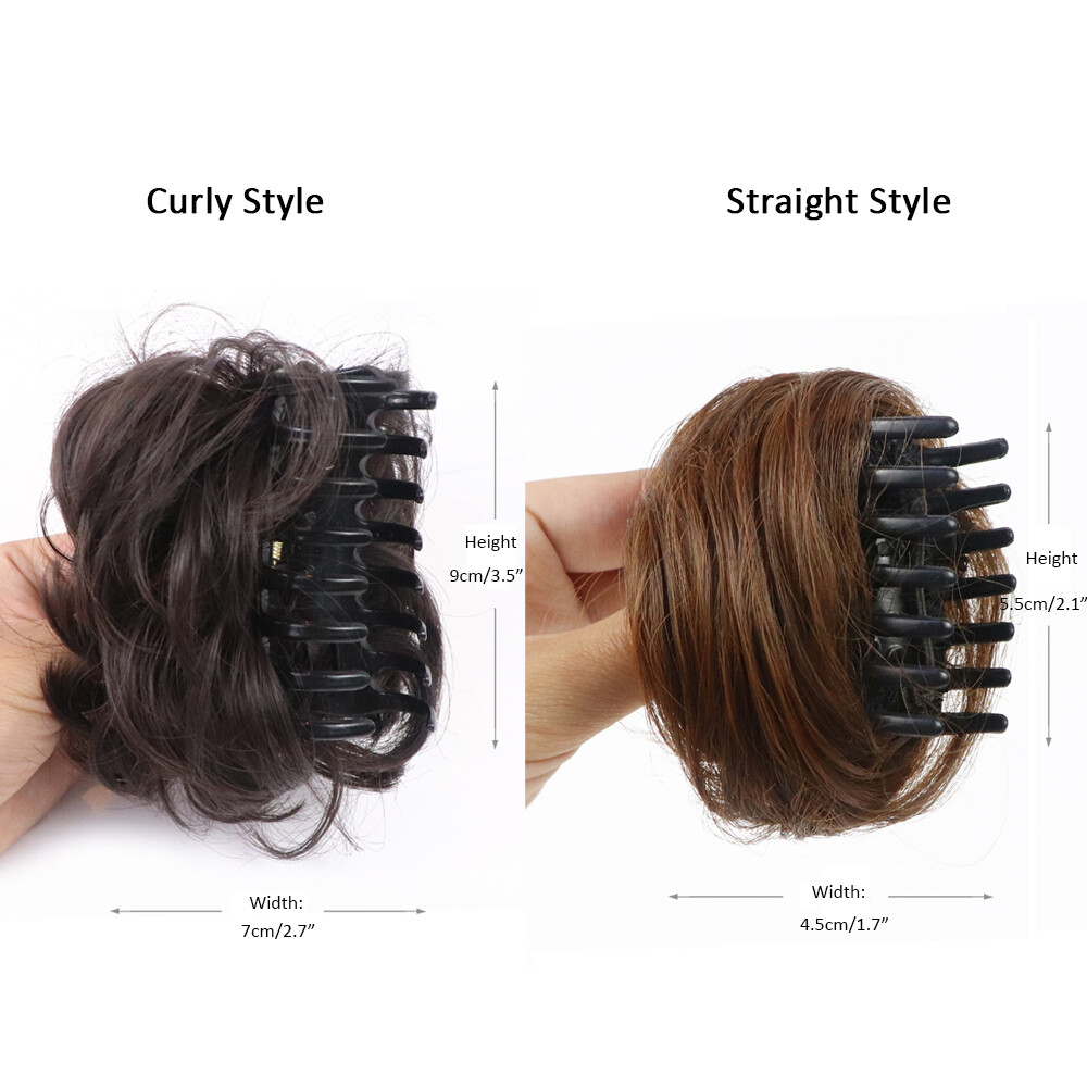 Mini Claw on Hair Bun Chignon Clip In Messy Hair Piece Extensions Donut Hairdo