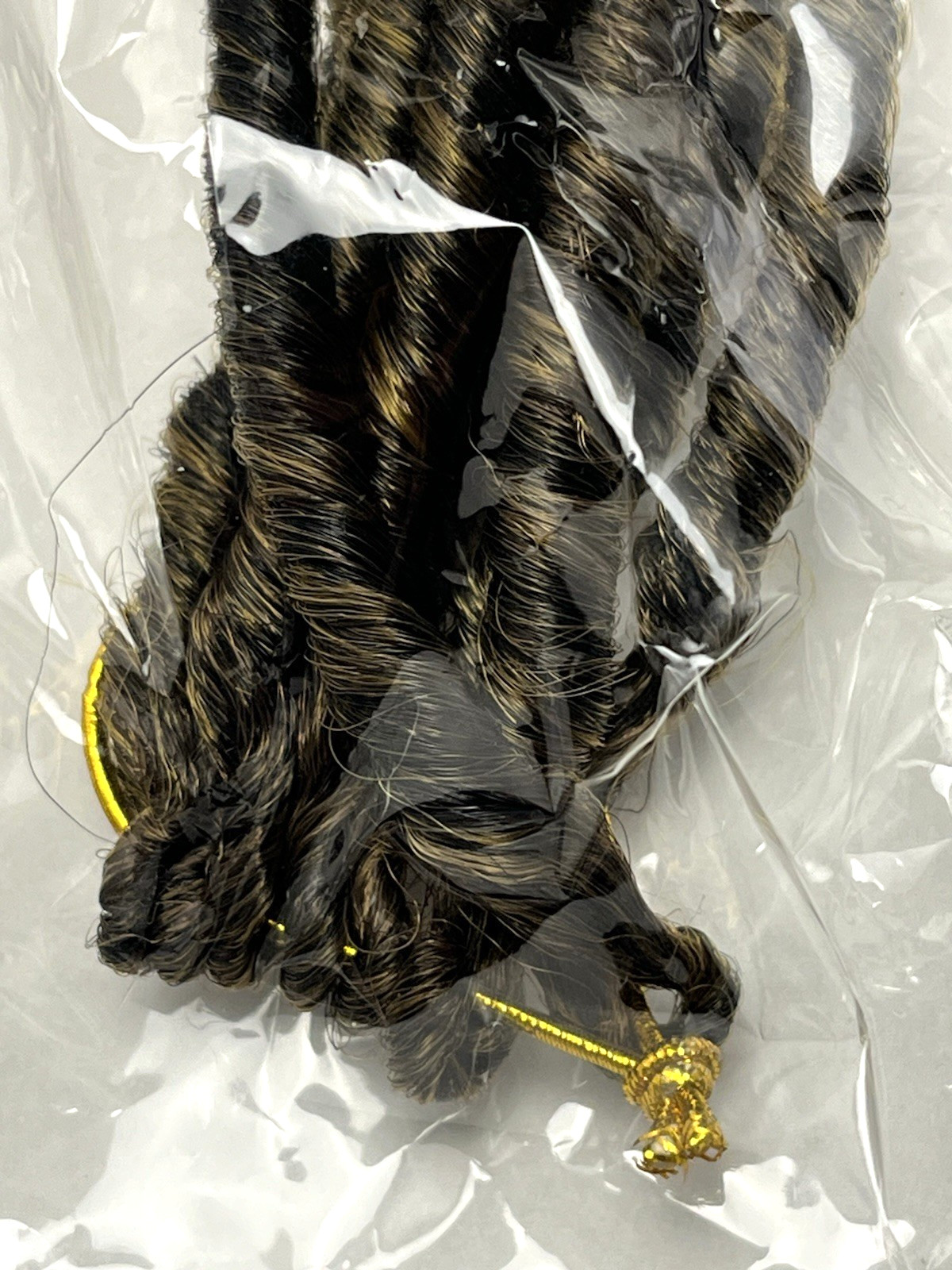 4-pk Faux Extensions Bohemian Curly Style Long 29″ Mixed Brown/Caramel Crochet