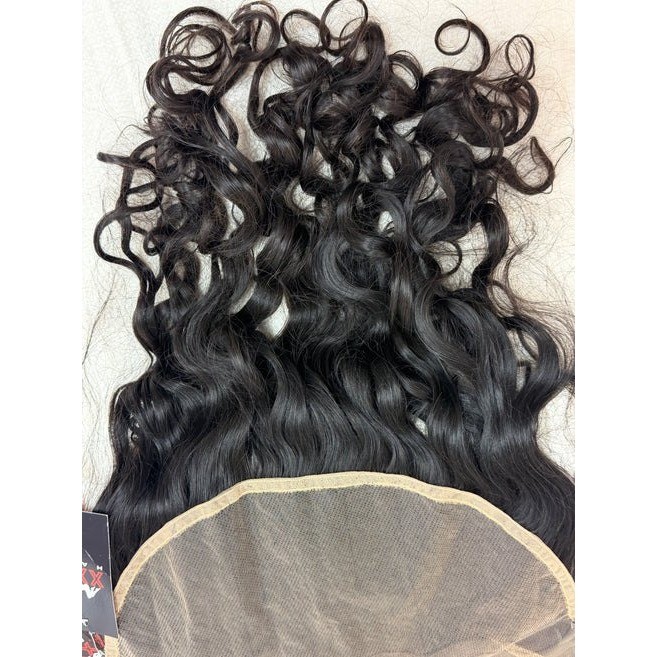 20″ Raw Indian Curly 13*4 Transparent Lace Frontal
