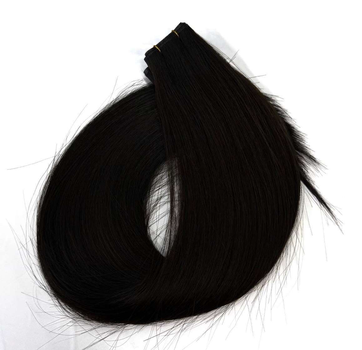 18″, 22″ Genius Wefts, 50g,100% Human Remy Hair Extensions #1 Jet Black