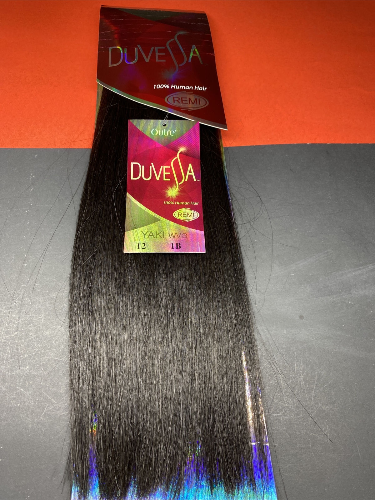 Outre 100% Human Hair DUVESSA REMI YAKI_WEAVING HAIR 12″_#1B