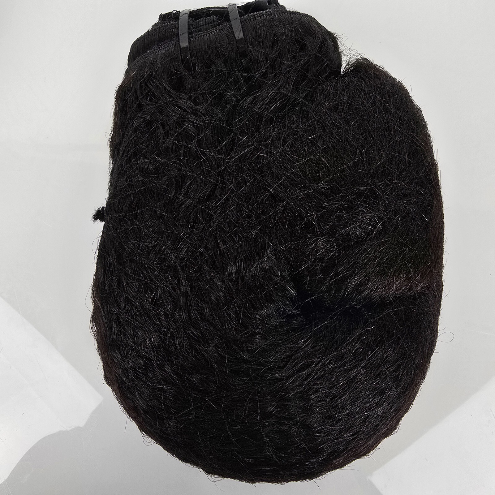 Clip in Hair Extensions with Lace Weft Natural Black, Human Hair Extensions Remy