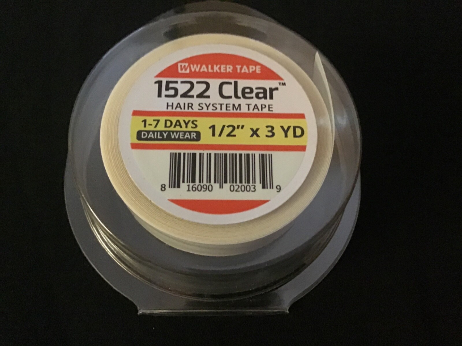 Walker 3M Clear 1522 Tape 1/2″ X 3 YD Roll-Double Side adhesive-Poly Wig System.