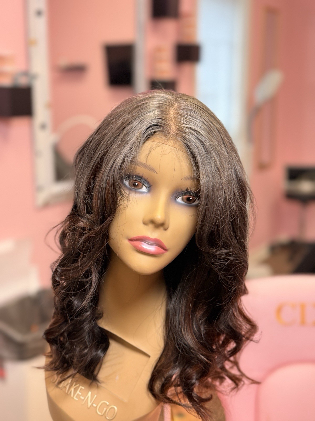 100% Human Hair Wig Salt And Pepper With Highlights