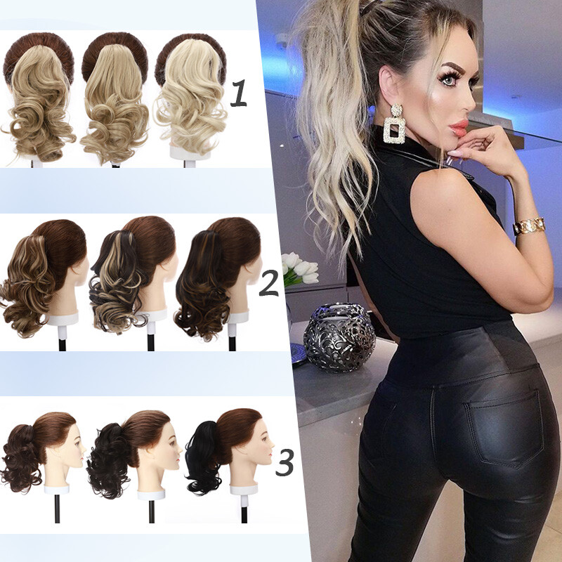CLEARANCE Claw Clip Short Claw Ponytail Clip In Hair Extensions False Pony Tail