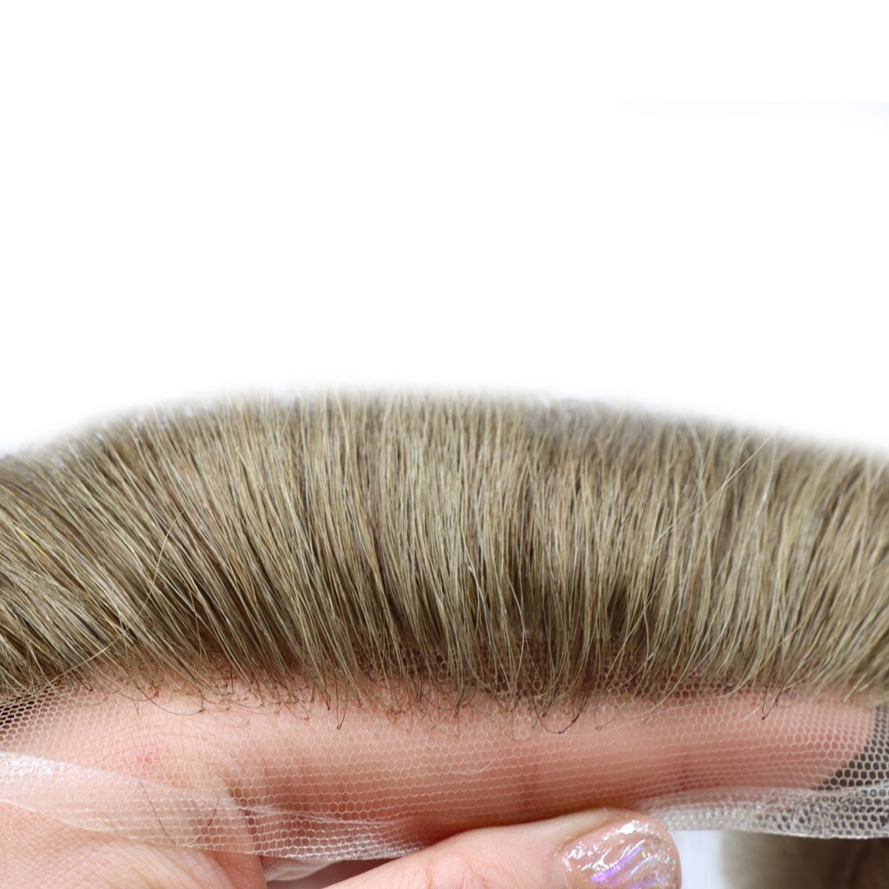 Lace Skin Mens Frontal Hairpiece Male Forehead Hair Line for Receding Hairline
