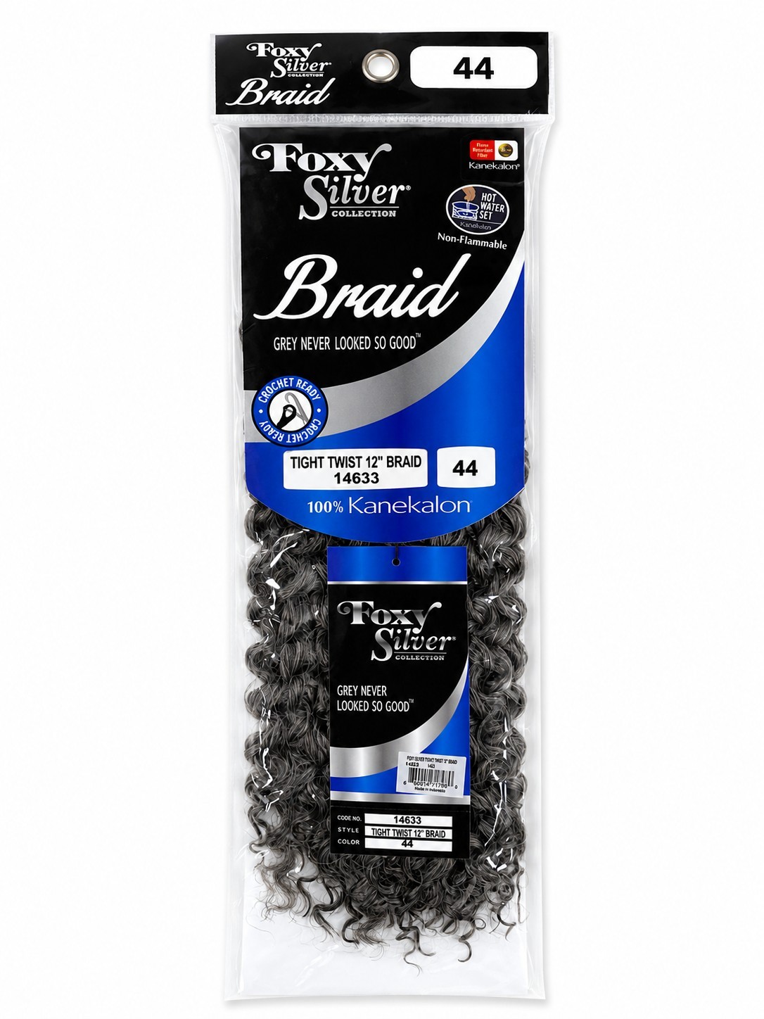 Foxy Silver Tight Twist 12” Crochet Braiding Hair