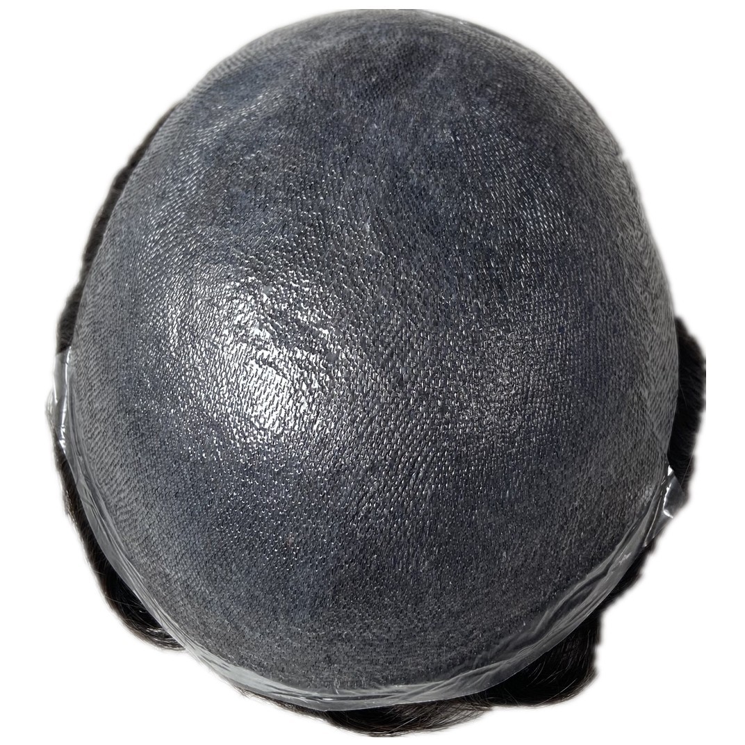 Invisible Men Hairpieces Super Thin Micro Skin Human Hair Replacement Toupee 1B