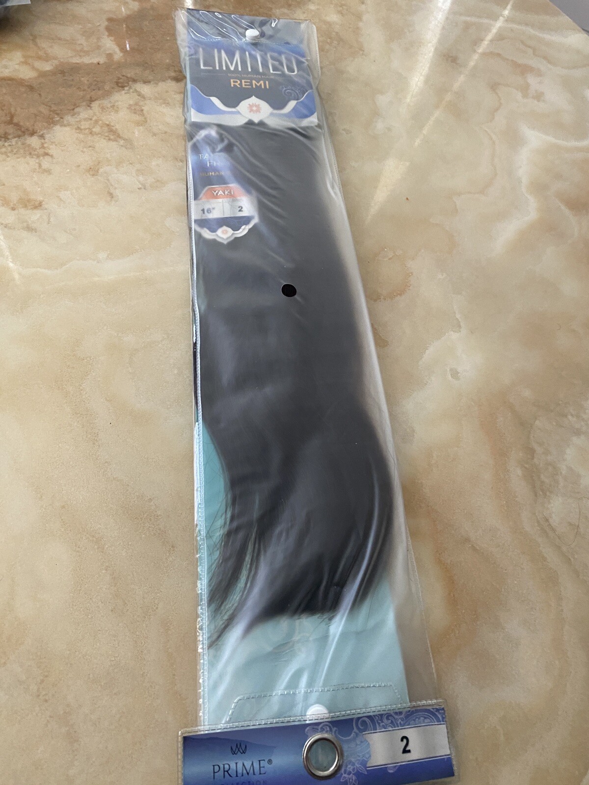 REMI PRIME LIMITED 100% HUMAN HAIR SOFT YAKY WEAVE- “16”INCH COLOR 2 TANGLE FREE