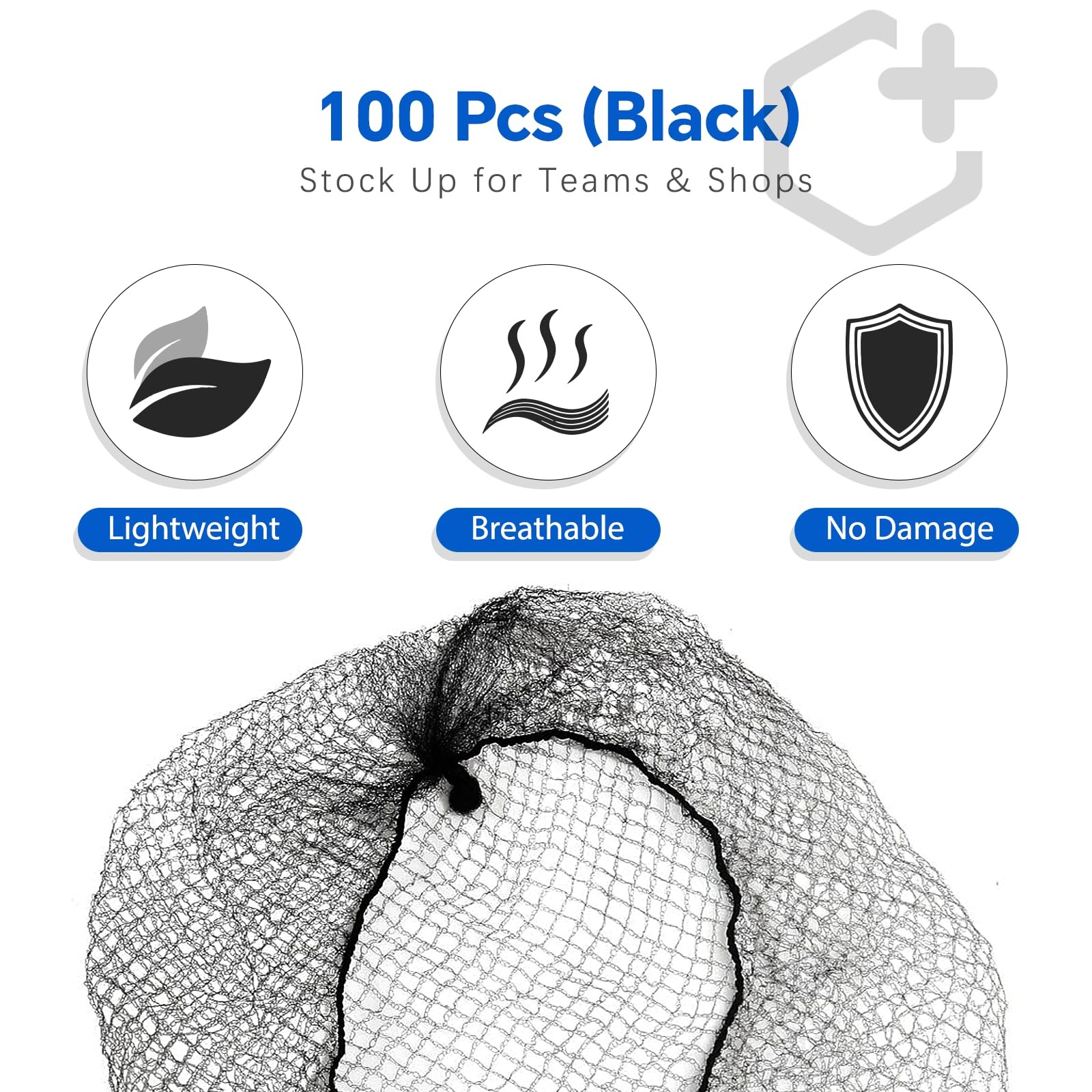 Hair Net 100 Pcs, Smilco 22 Inches Elasticity Invisible 1 Count (Pack of 100)