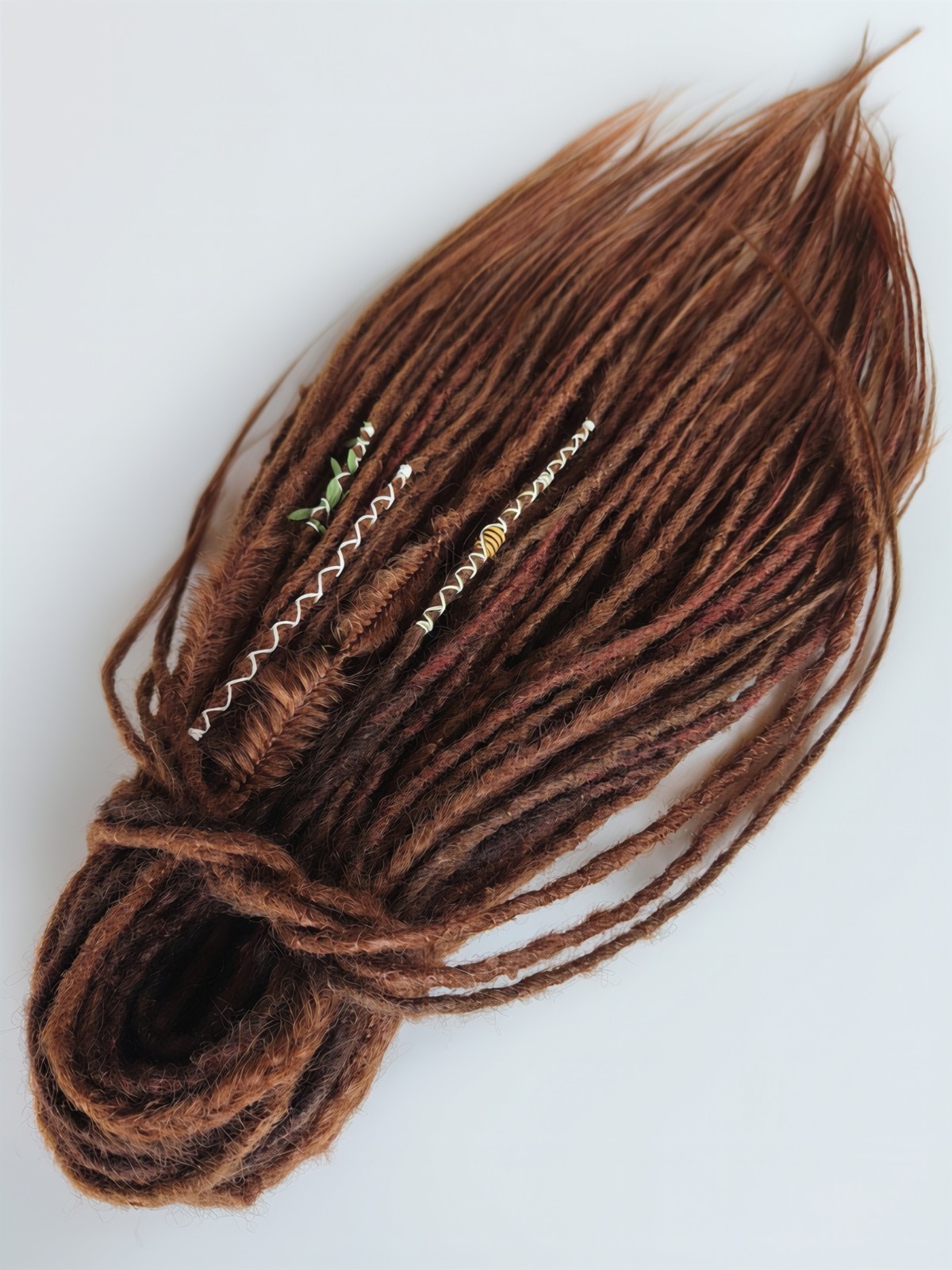 Synthetic DE Dreadlocks Auburn Blend Boho Handmade Dreadlock Extensions Full Set