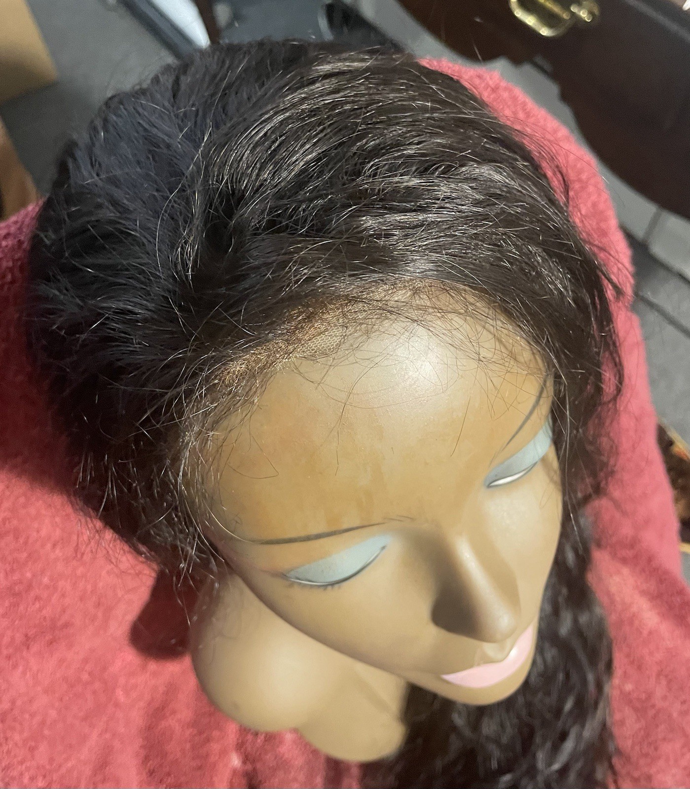 5×5 Raw Custom Indian Lace Closure Wig-26”
