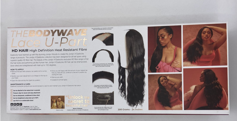 JORDYN WOODS EASILOCKS BODYWAVE LACE U-PART 24″ VANILLA BALLYAGE HAIR