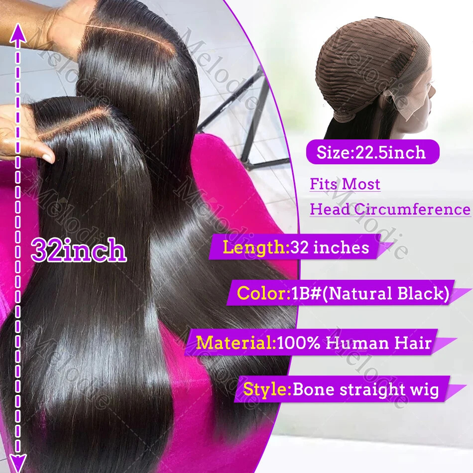 40 Inches 250 Density HD Lace Wig 13×6 Human Hair Wigs 13×4 Brazilian Women