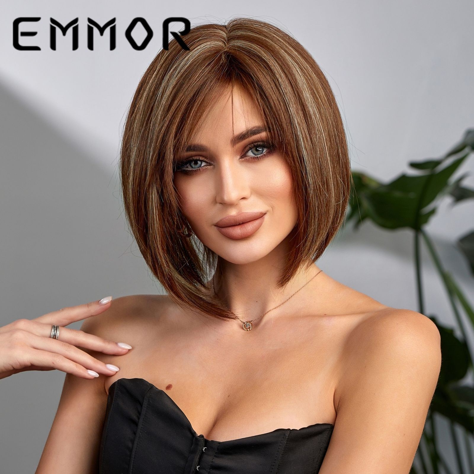 Summer Side Part Short Straight Wig Pre Hand Tied Frontal European American