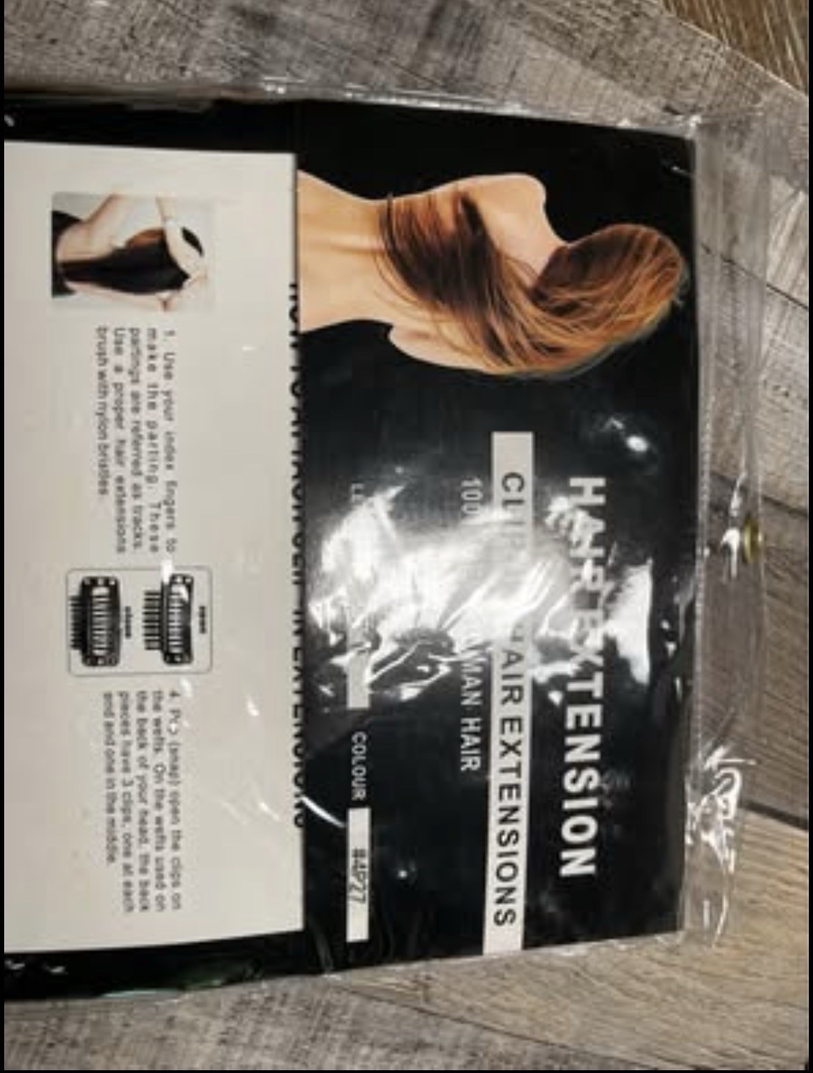 Clip in 20” HUMAN HAIR extensions brown to dark blonde- NEW