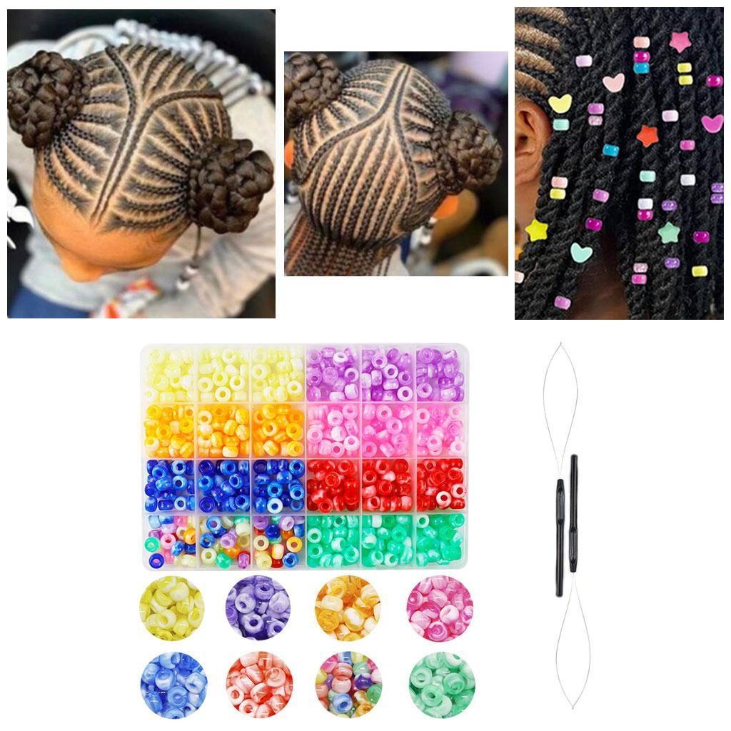480-In-Pack Hair Beads Multicolor for Dreadlock Salon Link Hair