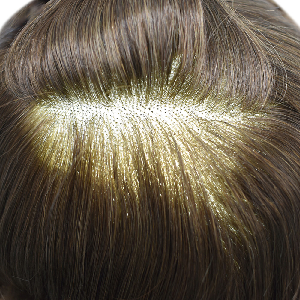 Mens Toupee French Lace Front Hairpiece Fine Mono Poly Skin Hair Systems Natural
