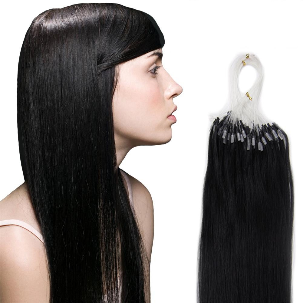 Micro Bead Loop Hair Extensions 100% Remy Human Hair Micro Rings Balayage Ombre