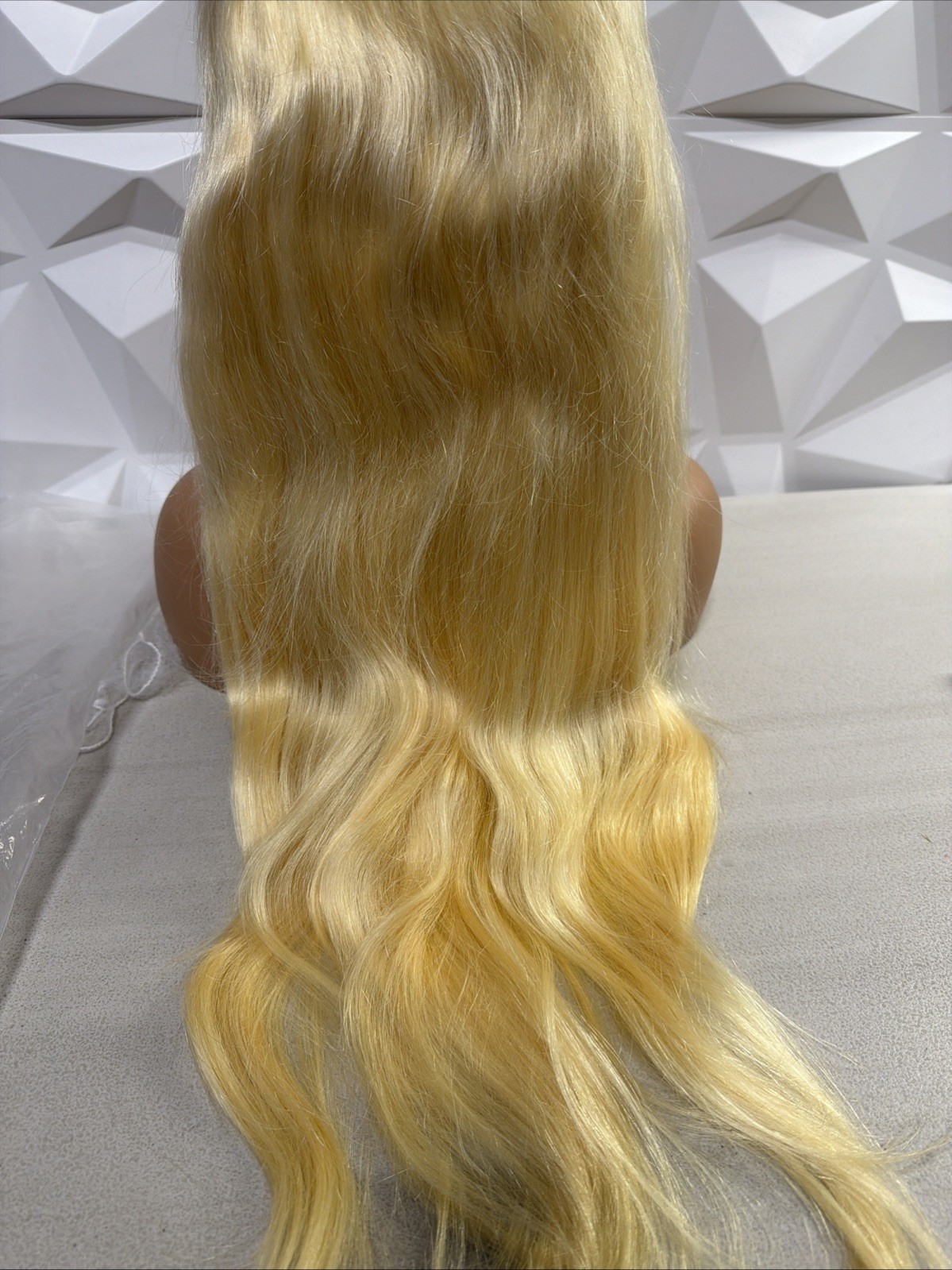 Blonde Human Hair Wig 34in 100% Human Hair 400g