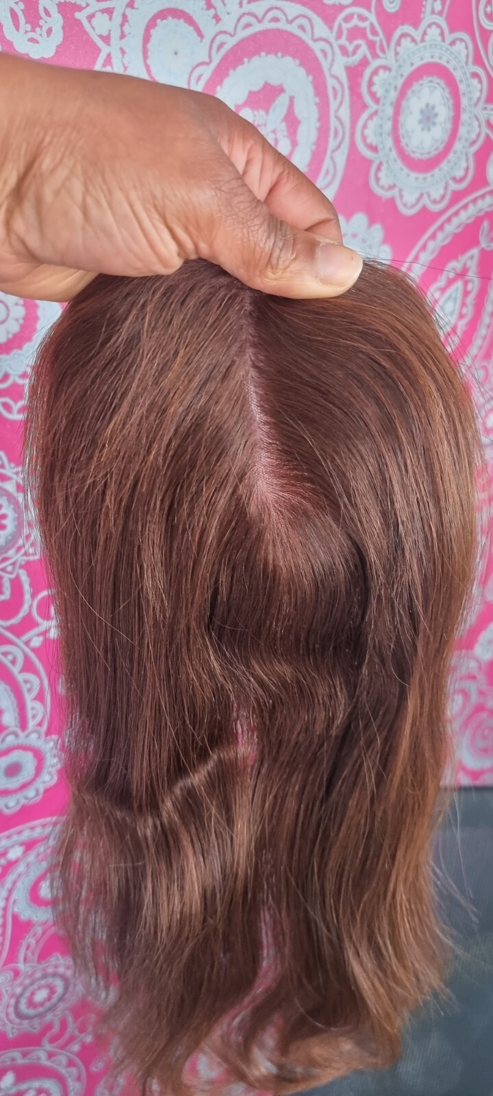 18INCH BRAZILIAN VIRGIN HAIR STRAIGHT 5X5 WIDER SILK BASE CLOSURE LIGHT BROWN 4#