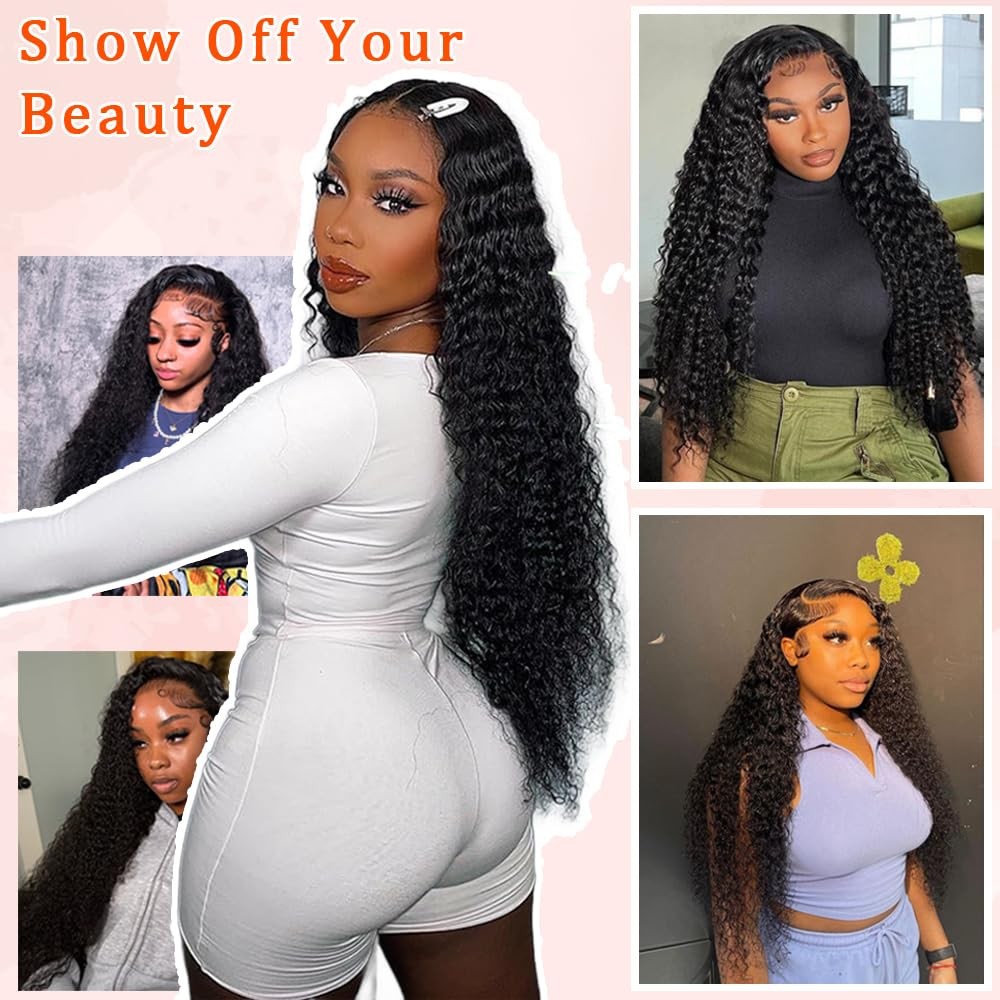 13×4 Lace Frontal Deep Wave 20 Inch 150% Density Unprocessed Brazilian Human Hai