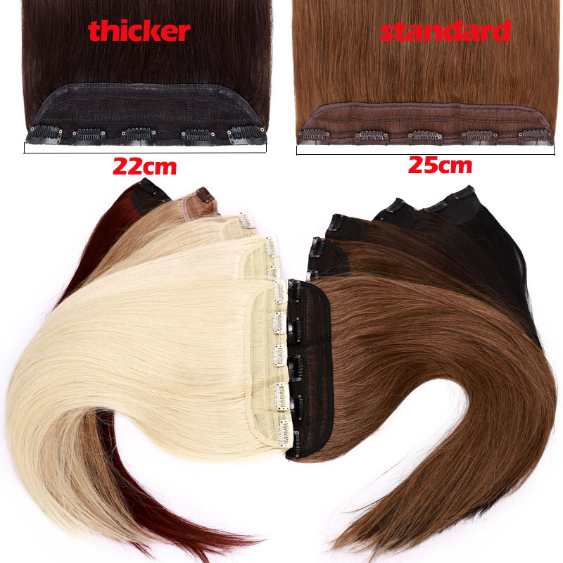 One Piece Clip In 100% Human Hair Extensions Straight/Wavy Many Color Hot Sale