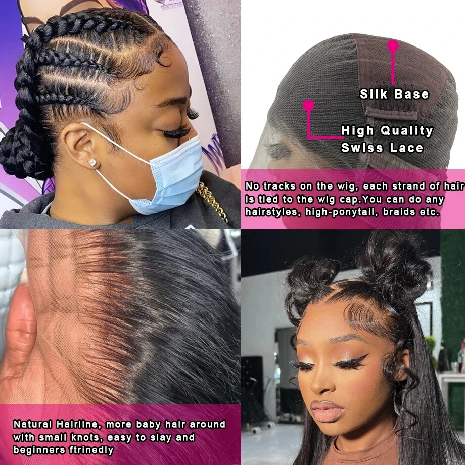 360 Full Transparent HD Lace Wig Straight 13×4 13×6 Lace Front Wigs Lace Wigs