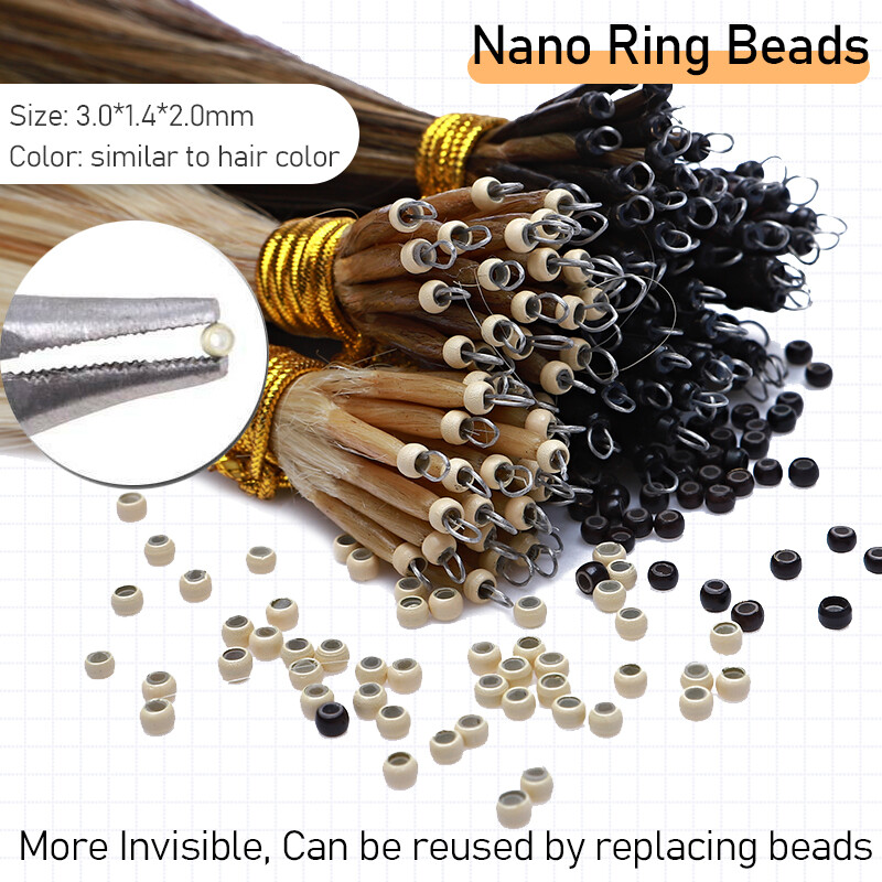 CLEARANCE Nano Ring Microlink Bead Tip Real Human Remy Balayage Hair Extensions