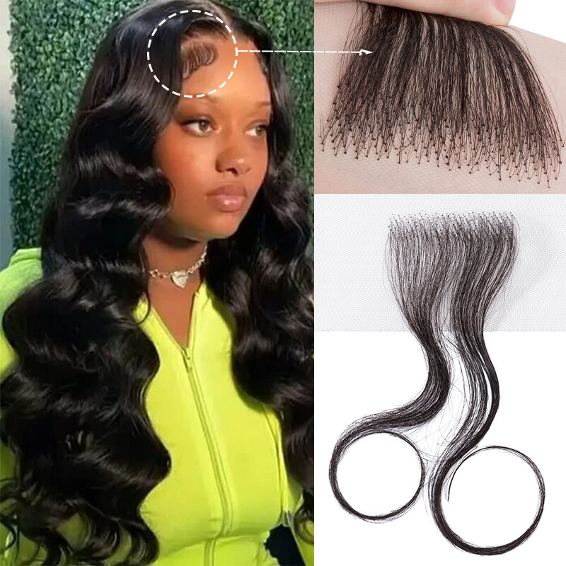 Seamless Lace Baby Hair Edge Stripes Human Hair Piece For Black Women Reusable