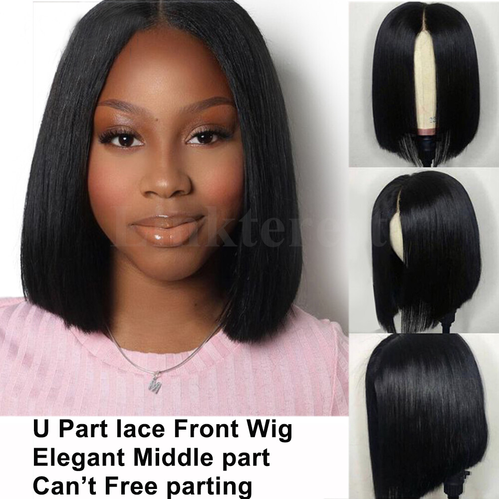 Short Bob Wavy Lace Front Wig Indian Virgin Human Hair Wigs Natural Hairline P9G