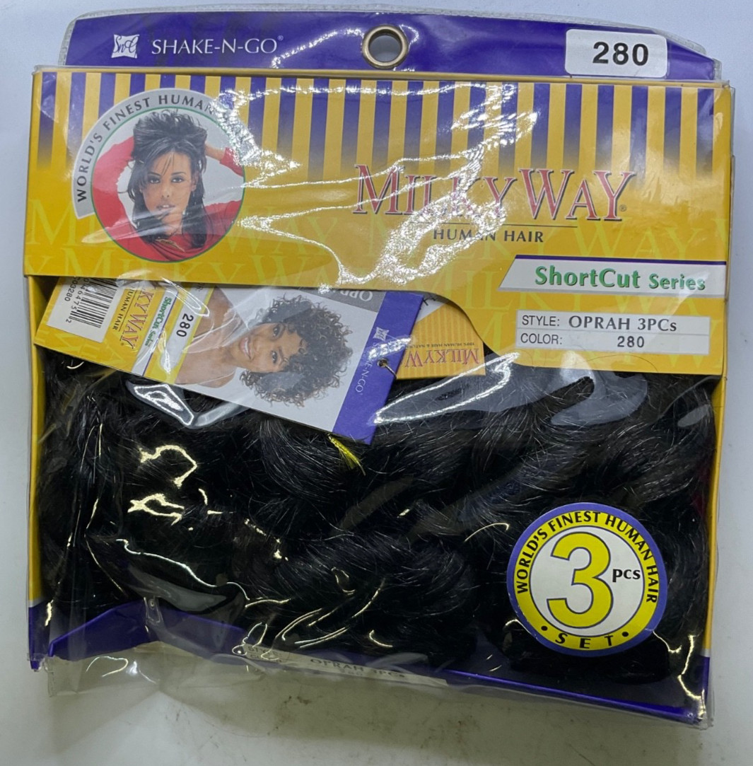 Shake-N-Go Milky Way Human Hair ShortCut Series Style: Oprah 3pcs Color: 280