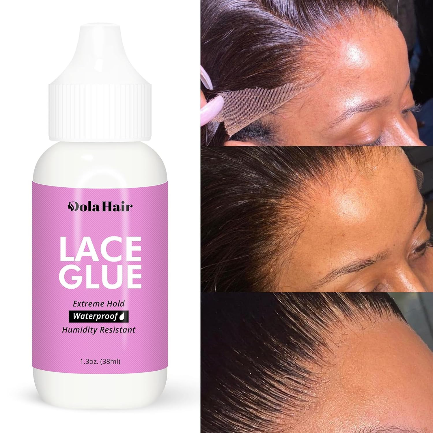 Dolahair Extreme Hold Lace Glue for Wigs, Waterproof, Invisible Bonding, 1.3