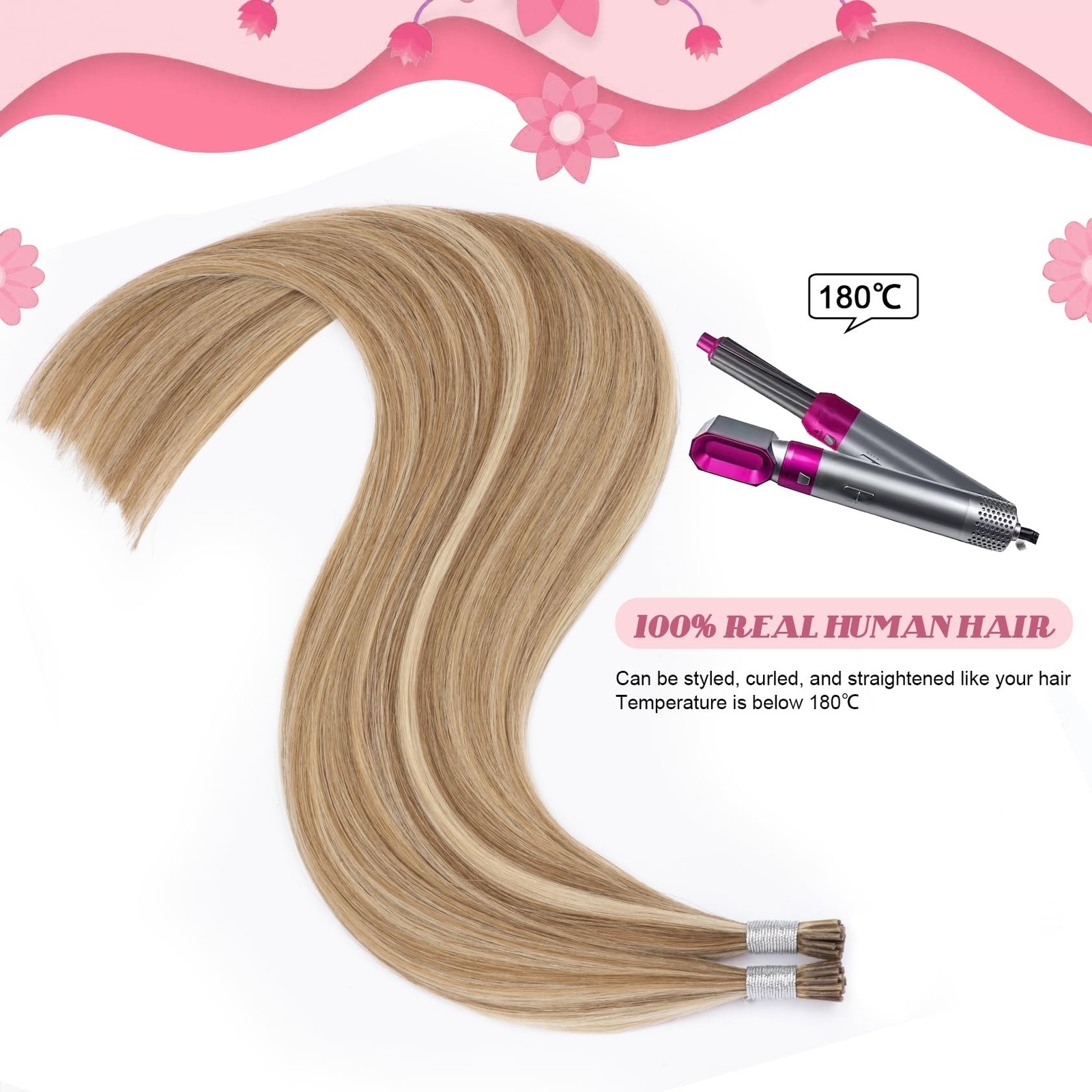 Kpvxxve Hair 18 Inch Keratin I Tips Extensions For Women I Tip Human Hair
