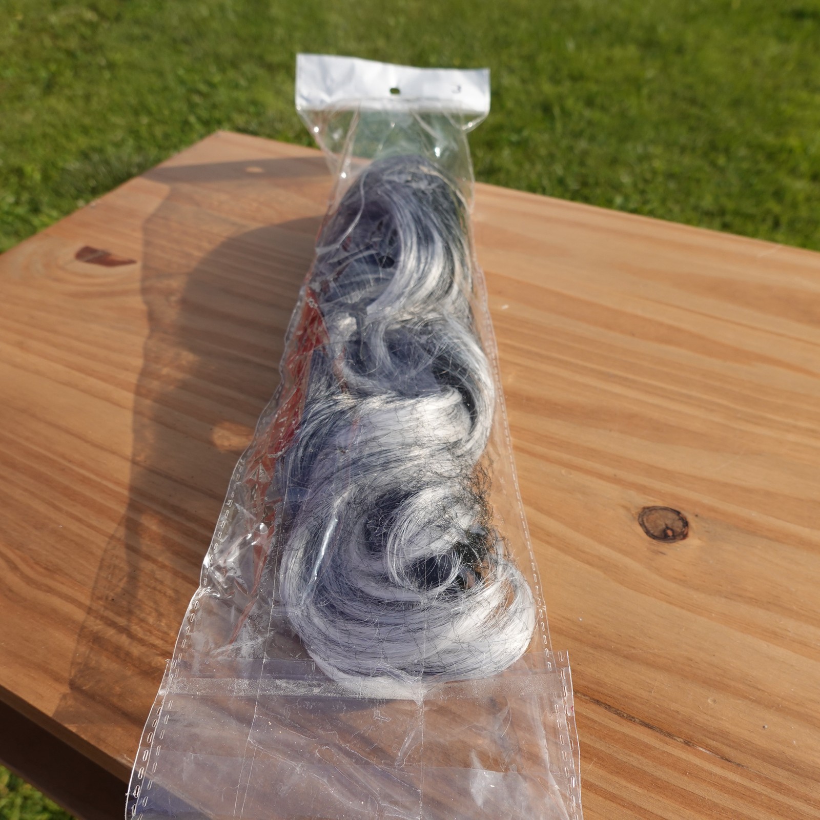Horse Tail 10″ Black White Ombre Pony Tail? Wig 1BT0906