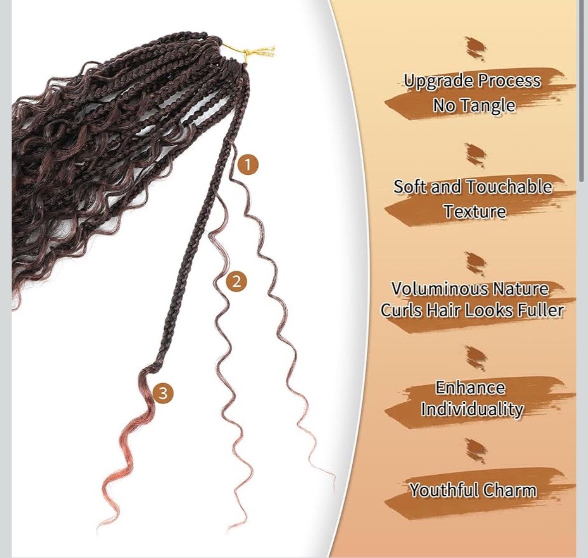 Karida 9 Pack Goddess Box Braids Crochet Hair 14 inch, Crochet Braids t350