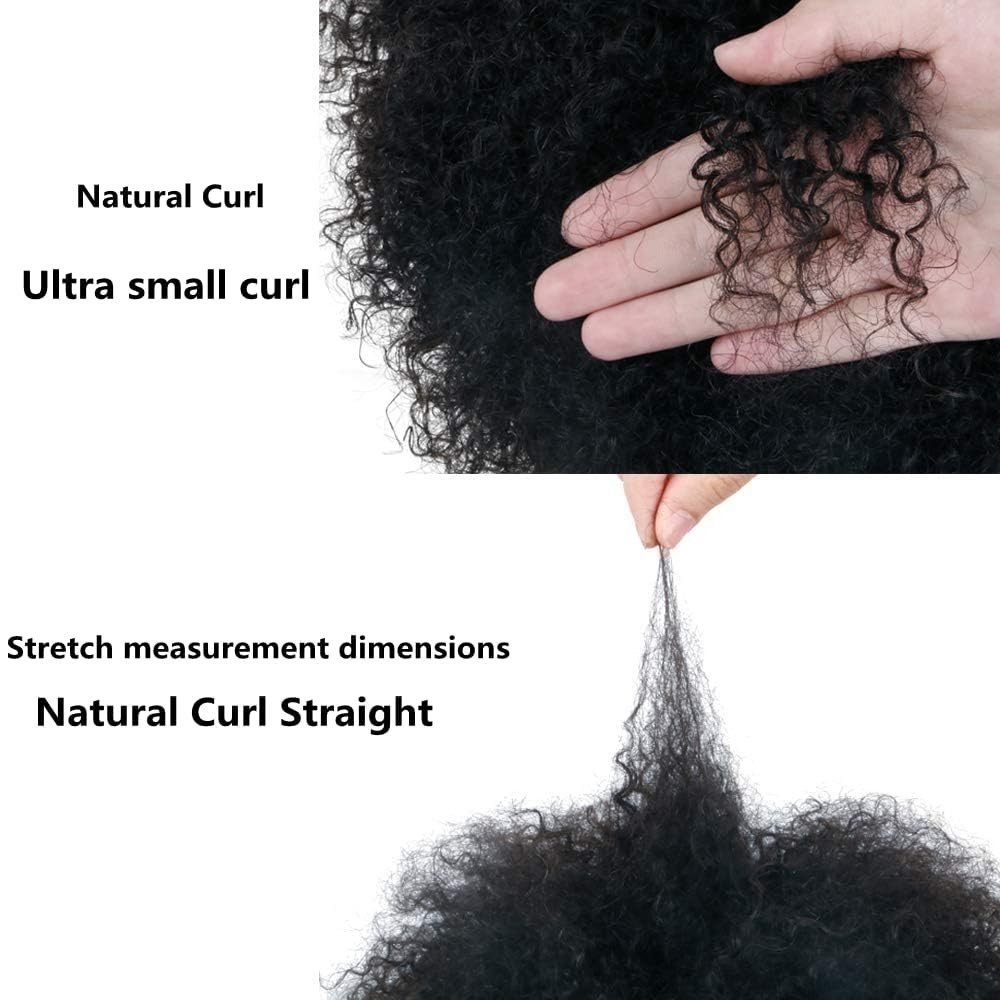 Afro Short wig for Black Women Machine Made Wig Human Hair Glueless Wig