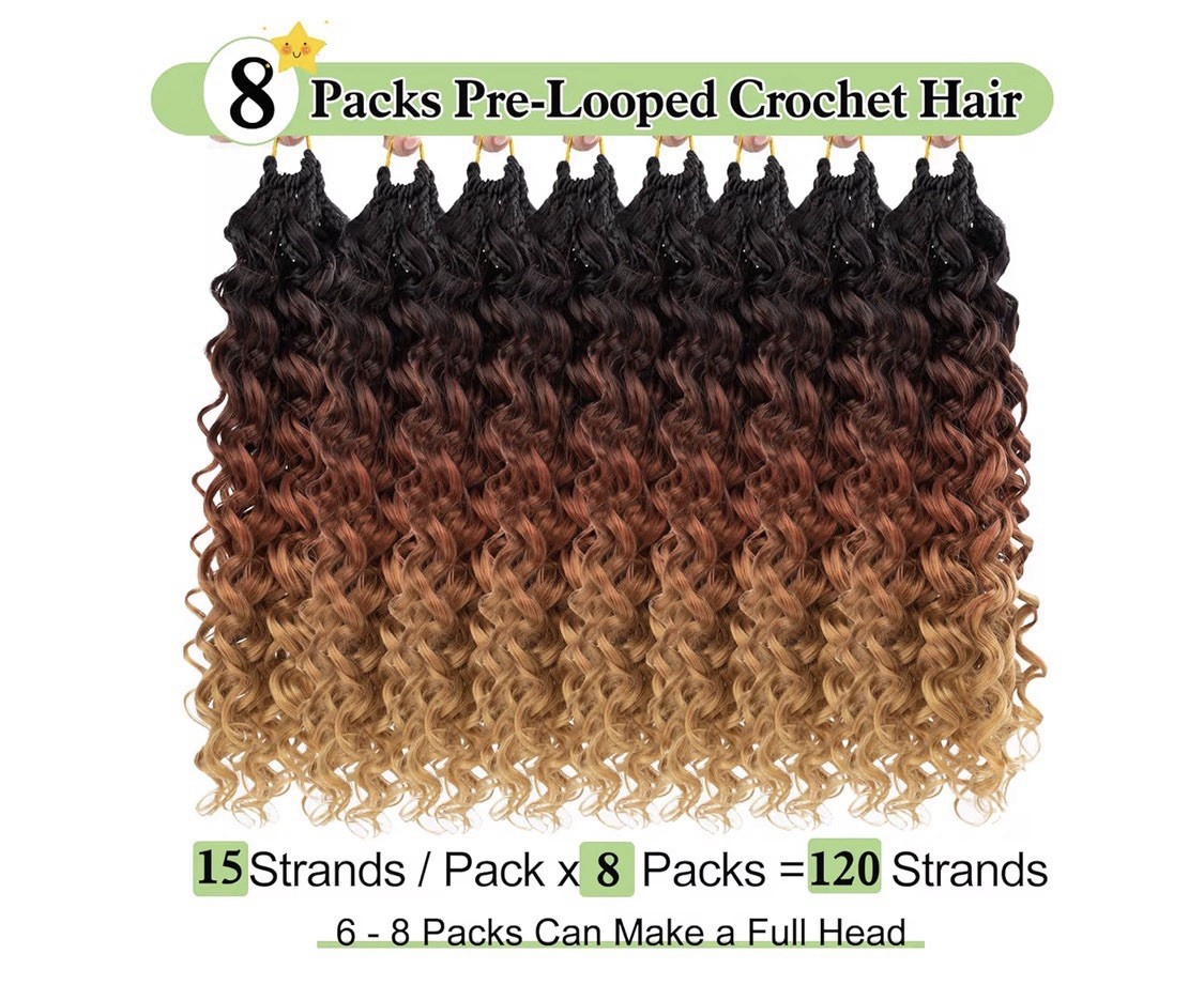 Curly Crochet Hair for Black Women Pre Looped Gogo Curl Crochet Hair 1B3027 Boho