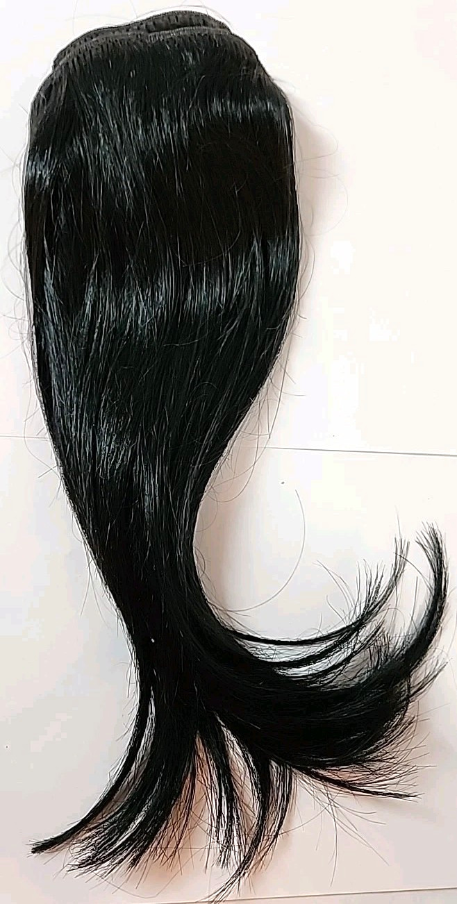 100% Real Human DOORES 12″ Clip in Straight Hair Extensions Jet Black 80g 5pcs
