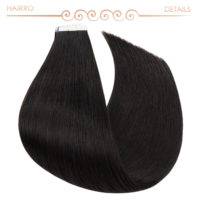 8A Tape In Extensions, 100% Real Remy Soft Human Hair Hairpiece Skin Weft 18Inch
