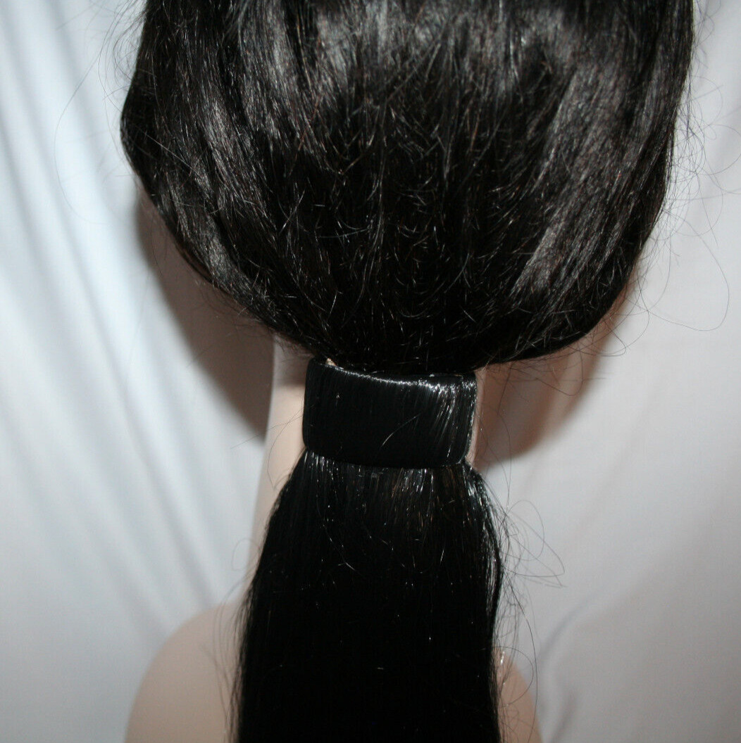 24″ Fashion 38320 Pony Tail Clip Wrap Extension black straight woman girl hair
