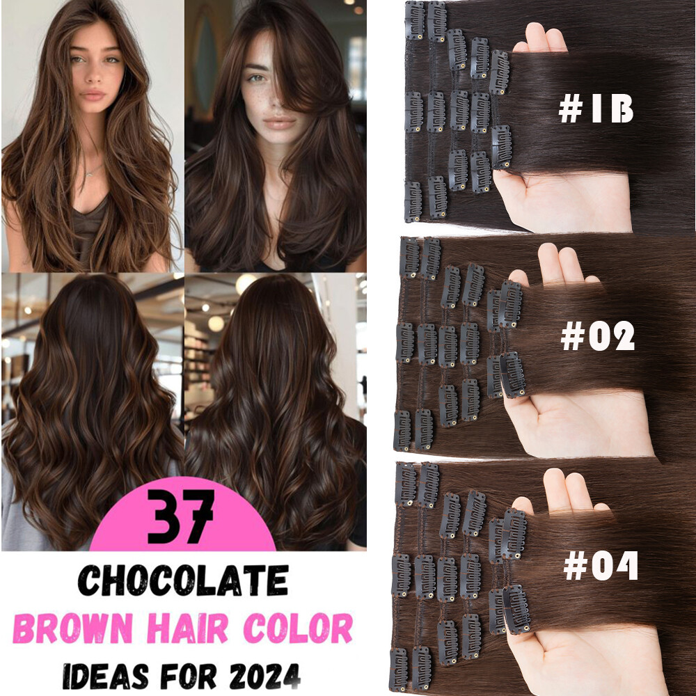 #GREY Real Remy Clip In 100% Human Hair Extensions Full Head Weft Long Short US