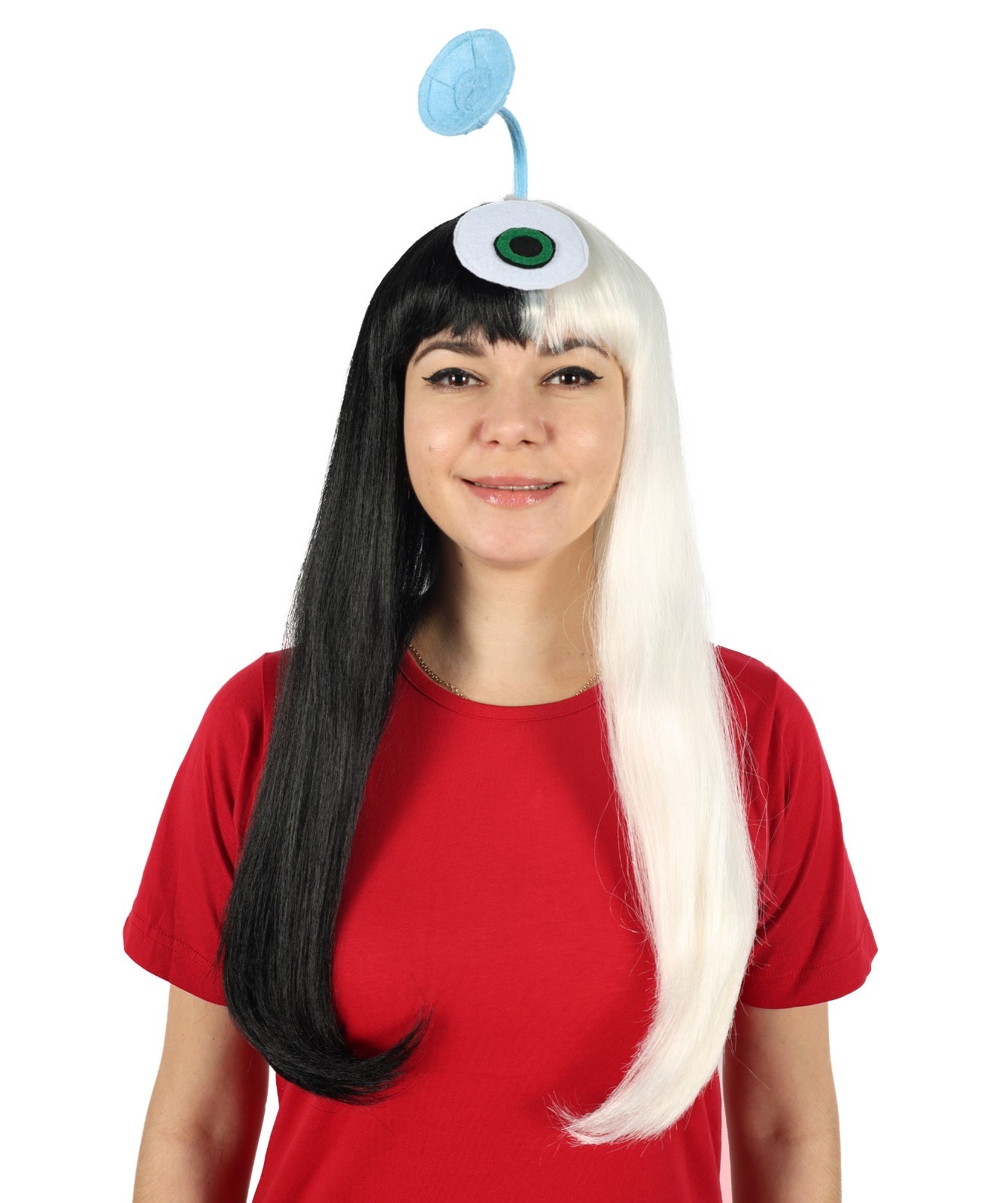 Women Aliens Wig with Antennae, TV/Movie Wigs , Premium Breathable Capless Cap