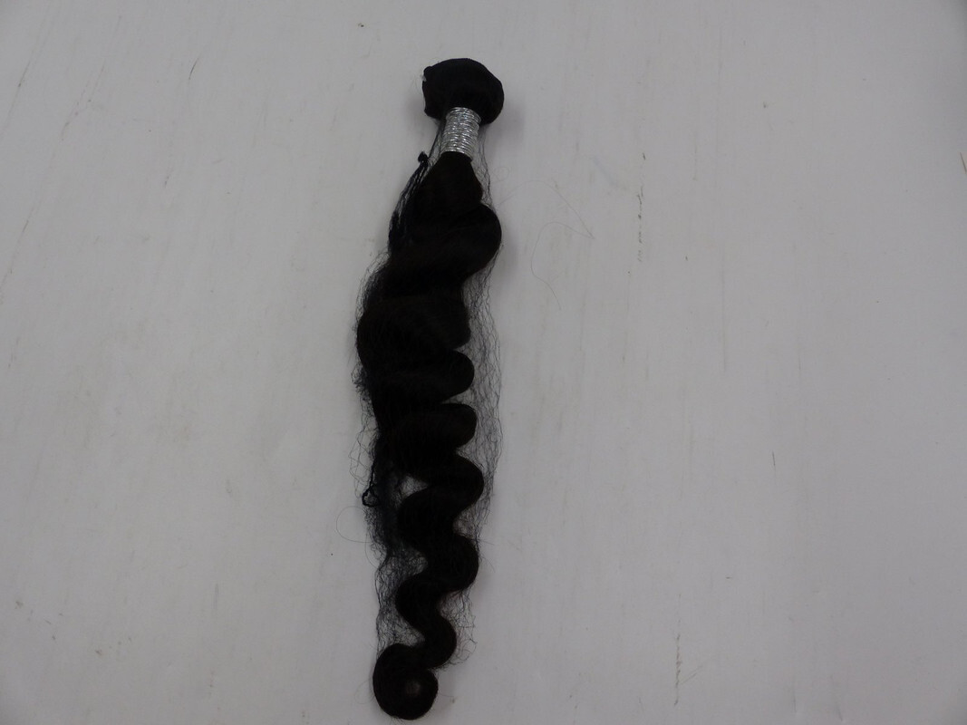 24″ BLACK NATURAL COLOR LOOSE WAVE VIRGIN HUMAN HAIR BUNDLE