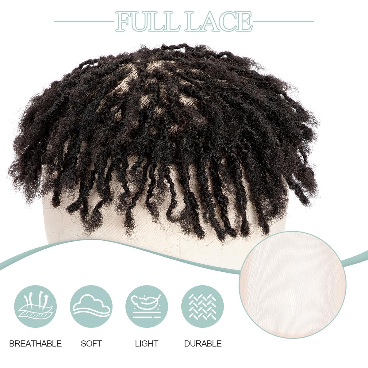 Originea Daixi 8X10 Inches Transparent Full Lace Interlocking Dreadlock