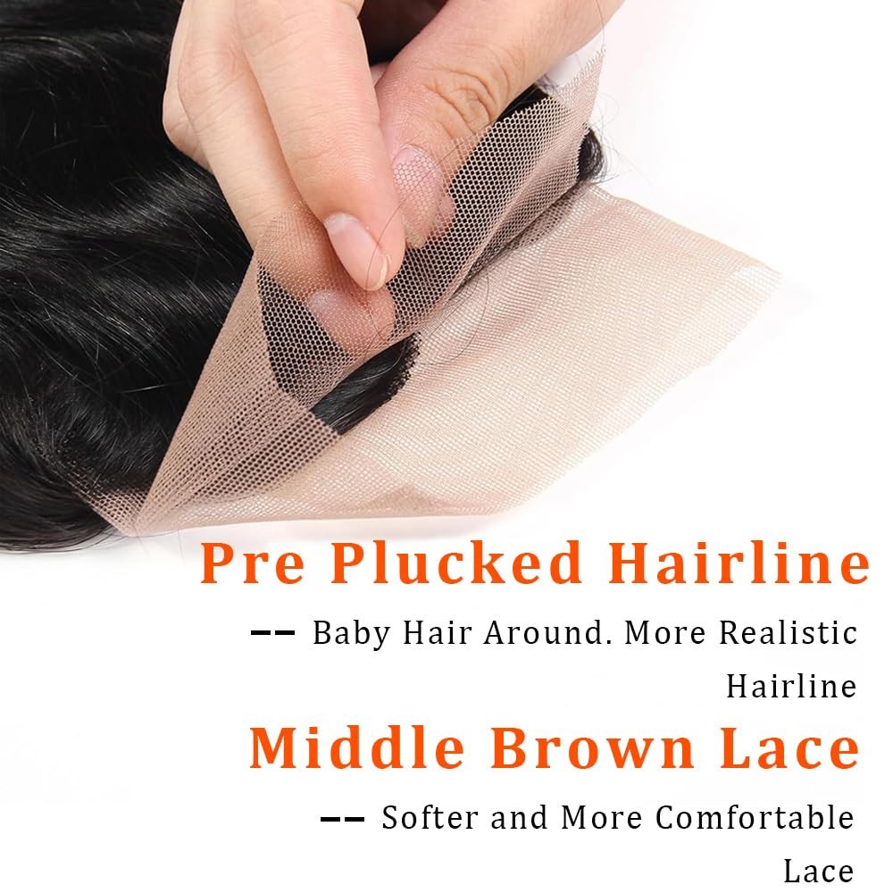 13×4 Lace Frontal Deep Wave 20 Inch 150% Density Unprocessed Brazilian Human Hai