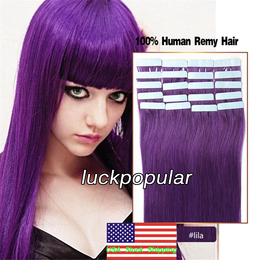 Reusable Seamless Hair Extensions Adhesive Tape in Skin Weft Remy Human Hair 12A